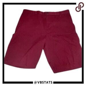 FOX Racing Burgundy Red with Black Pin Striped‎ Shorts in Size 40W x 11IS